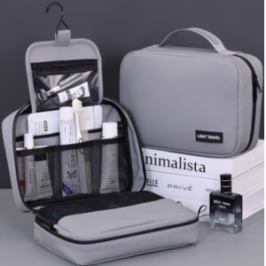 新品三折叠干湿分离洗漱包出差旅行健身收纳整理袋防水化妆包